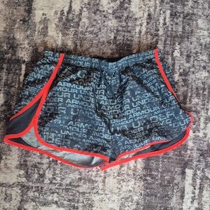 Under Armour Women's Gray and Red Athletic Shorts